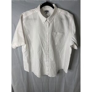 Edwards Garment Mens Short Sleeve Button Down Shirt White XL Style 5027-000